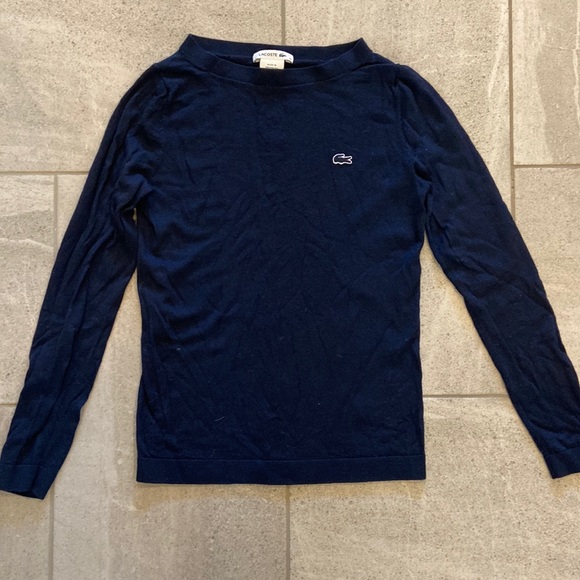 Lacoste Logo Patch Crew Neck Sweater - Picture 6 of 9